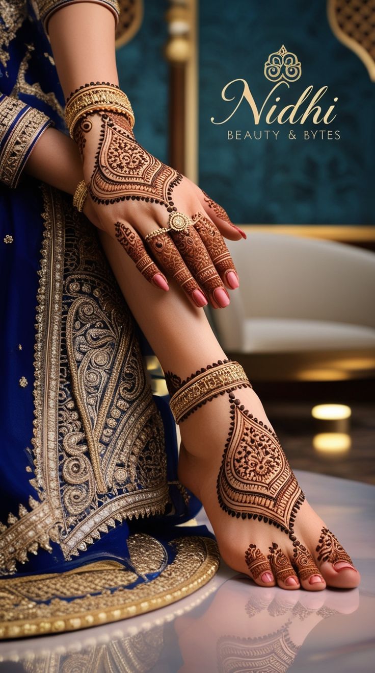 Amazing Feet Mehndi Heena Design